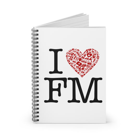 I Heart FM Spiral Notebook - Ruled