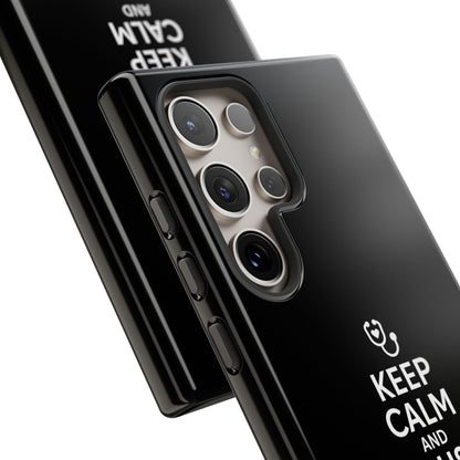 "Keep Calm & Trust Your Family Doc" Phone Case for iPhone, Google Pixel, or Samsung Galaxy