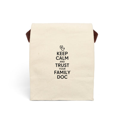 Eco-Friendly Canvas Lunch Bag, Keep Calm and Trust Your Family Doc