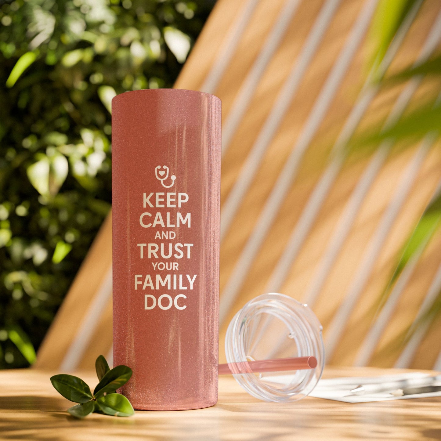 Skinny 20oz Travel Cup Tumbler, Keep Calm & Trust Your Family Doc