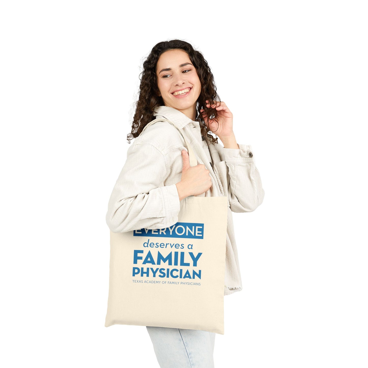 Cotton Canvas Tote Bag, Everyone Deserves a Family Physician