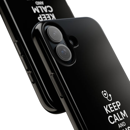 "Keep Calm & Trust Your Family Doc" Phone Case for iPhone, Google Pixel, or Samsung Galaxy