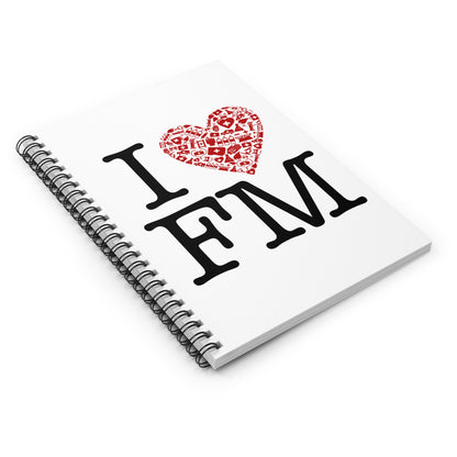 I Heart FM Spiral Notebook - Ruled